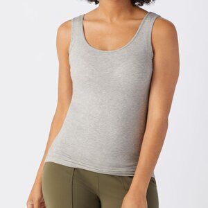 Women's No-Yank Wireless Built-In Bra Tank-Large